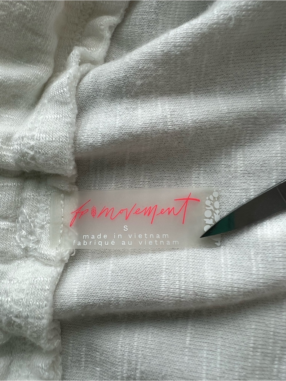 FP Movement Free People White Relaxed Lounge Pants Side Drawstring Pockets S - Picture 3 of 13